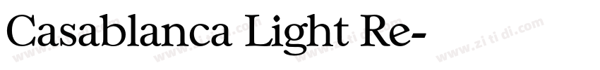 Casablanca Light Re字体转换